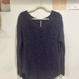 Women's Plum Purple Knit Pullover Sweater